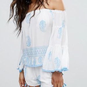 BOUTIQUE Navy Blue  Flow Top